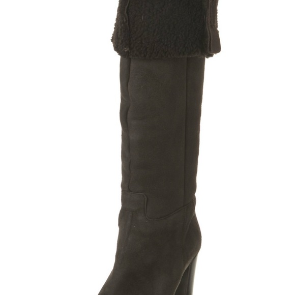 Prada Black Suede & Shearling Boot - Picture 6 of 6